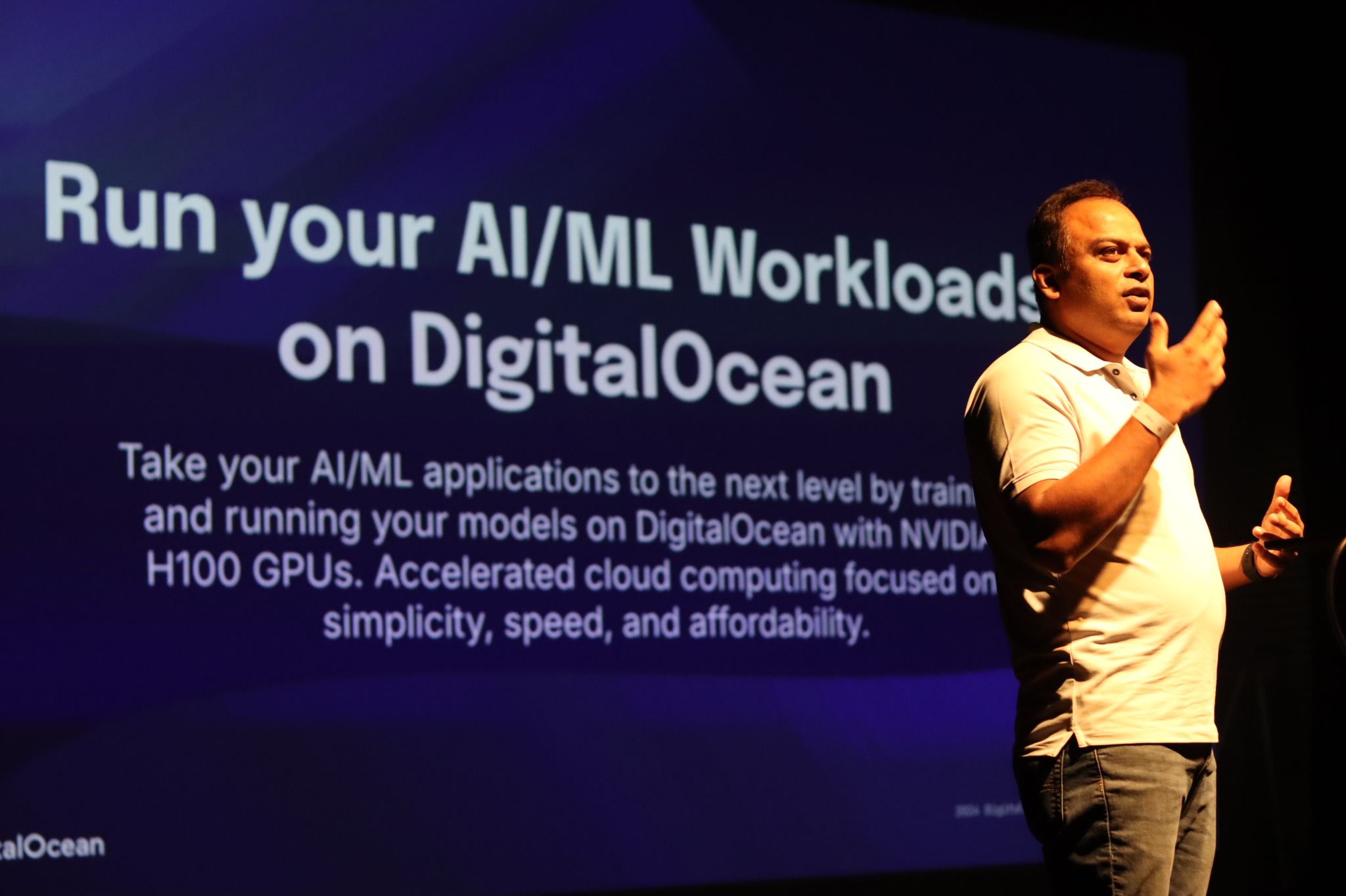 Narasimha Badrinath speaking at a conference